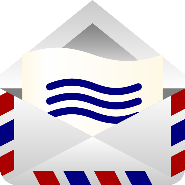 Barretr Air Mail Envelope Clip Art At Clker Com   Vector Clip Art