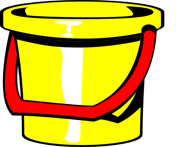 Bucket Yellow Clip Art At Clker Com   Vector Clip Art Online Royalty