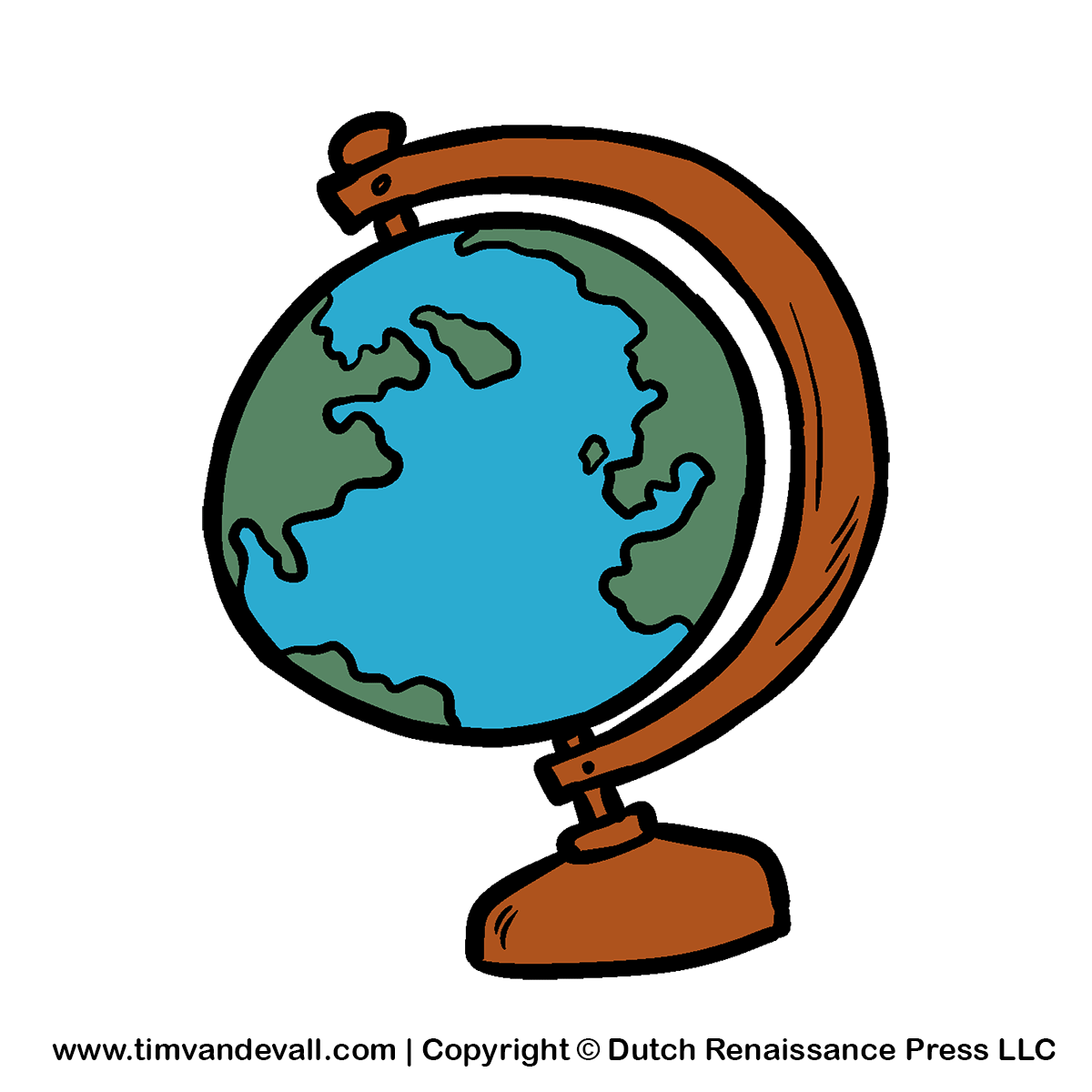 Cartoon Globe Clipart For Kids   Social Studies   Georgraphy Clipart