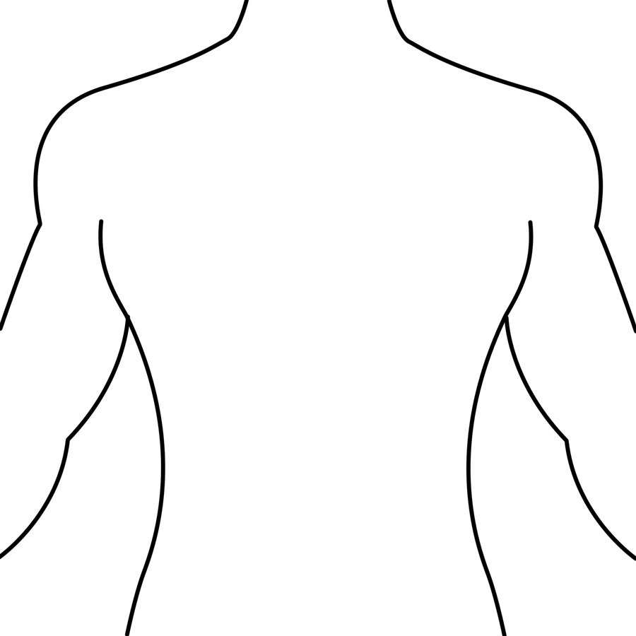 Child Body Outline Clip Art Body Outline Diagram   Clipart