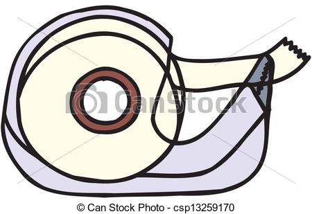 Illustration Of Adhesive Tape Dispenser Csp13259170   Search Clipart