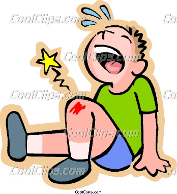 Knee Clipart Little Boy With Scraped Knee Coolclips Vc004585 Jpg