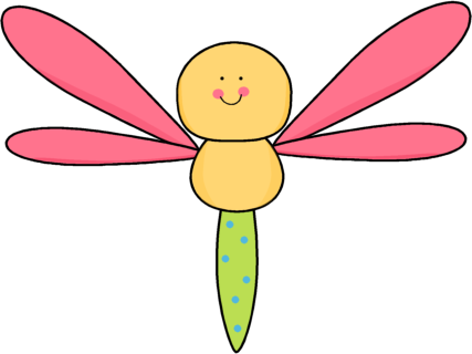 Pink And Yellow Dragonfly Clip Art Image   Yellow Dragonfly With Pink