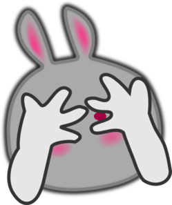 Shy Rabbit Clip Art At Clker Com   Vector Clip Art Online Royalty