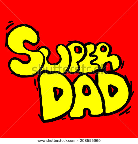 Super Dad Clipart Vector Emblem Super Dad