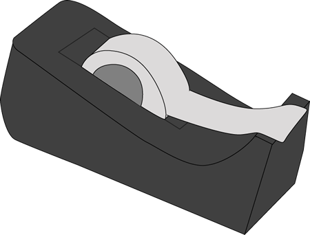     Tape Dispenser Clip Art Image   Black Tape Dispenser With Stoch Tape