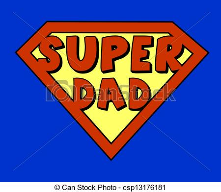 Vector   Funny Super Dad Shield   Stock Illustration Royalty Free