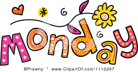 1110267 Clipart Colorful Sketched Monday Text Royalty Free Vector
