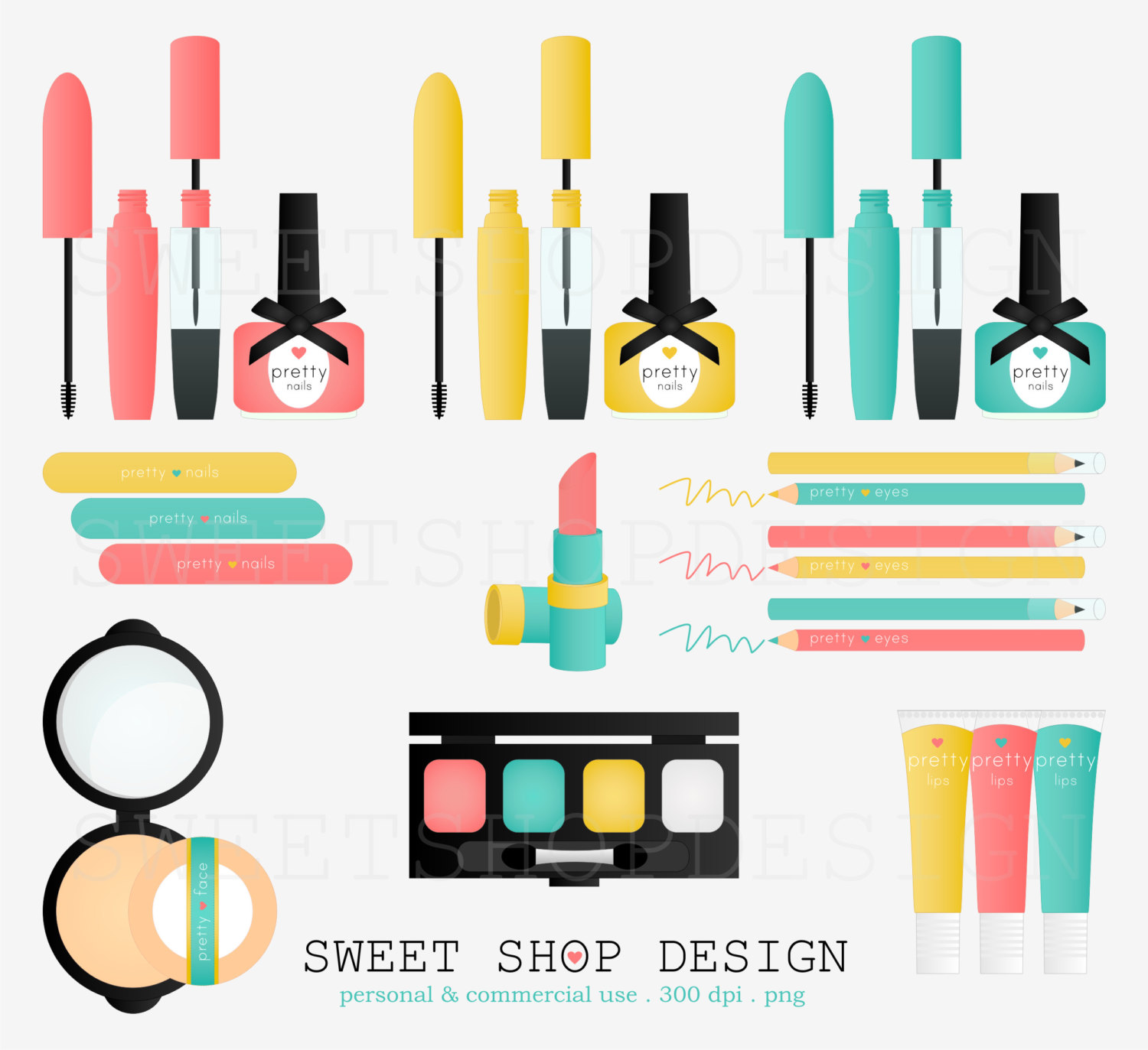 50  Off Sale Pretty Things Makeup Clipart By Sweetshopdesign
