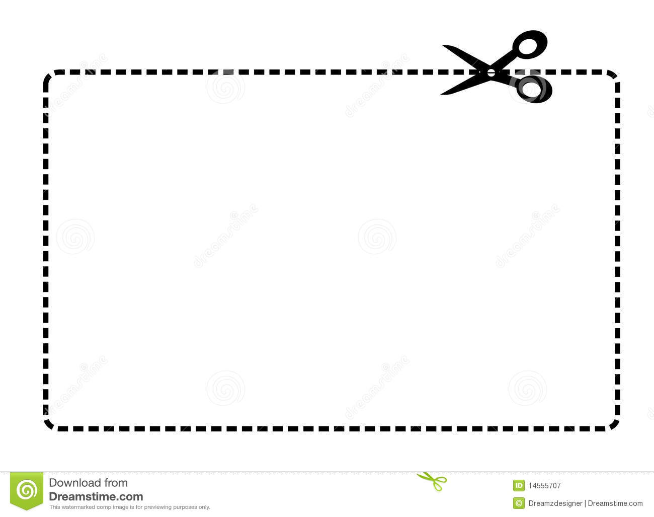 Coupon Border Vector Royalty Free Stock Photography   Image  14555707