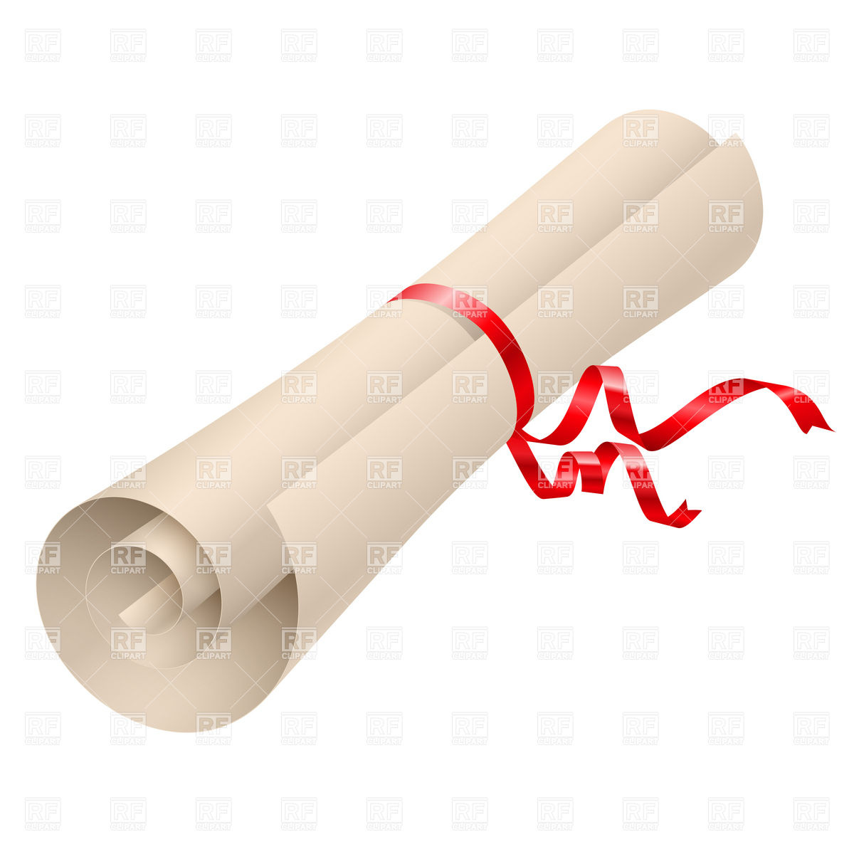 Diploma Scroll With Ribbon Download Royalty Free Vector Clipart  Eps