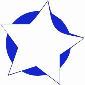 Free 5 Point Star W Blue Background Clipart   Free Clipart Graphics