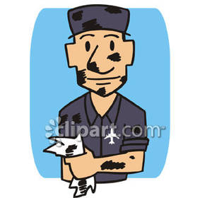 Grease Monkey Mechanic   Royalty Free Clipart Picture