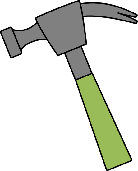 Hammer Clip Art Image   Hammer With A Green Handle