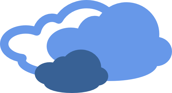 Heavy Clouds Weather Symbol Clip Art At Clker Com   Vector Clip Art