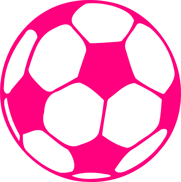 Hot Pink Soccer Ball Clip Art At Clker Com   Vector Clip Art Online