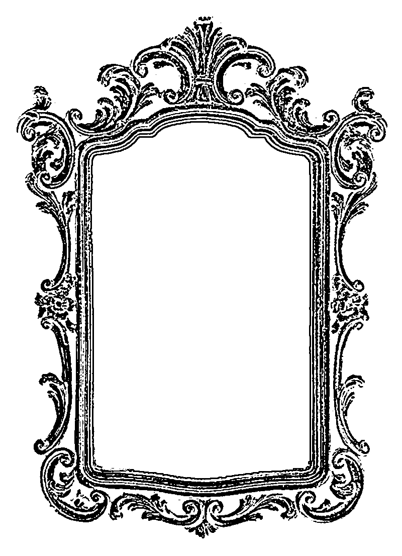 Mirror Mirror Frame   Free Vintage Clip Art