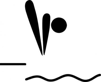 Olympic Sports Diving Pictogram Clip Art Vector Free Vectors   Vector