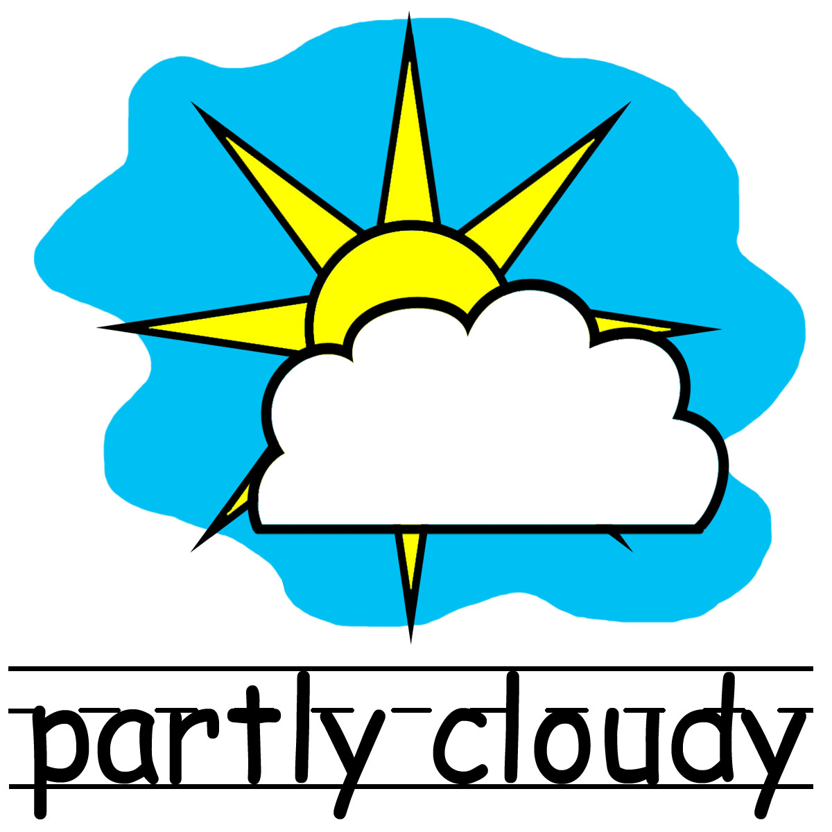 Partly Cloudy Clipart Black And White   Clipart Panda   Free Clipart