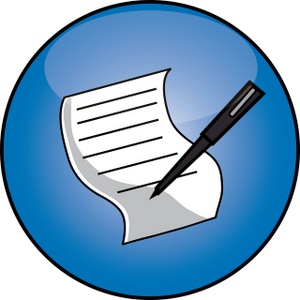 Pen And Paper Clipart Image   Report Writing