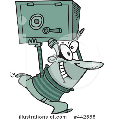 Robber Clipart  442558 By Ron Leishman   Royalty Free  Rf  Stock