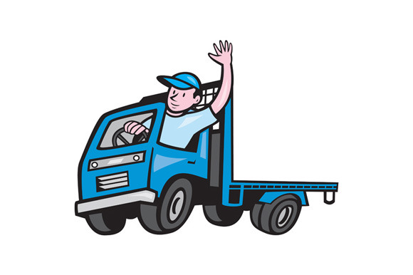 Truck Driver Clipart Flatbed Truck Driver
