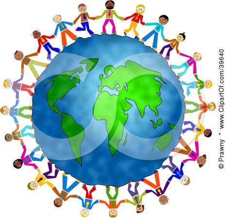 39640 Clipart Illustration Of Diverse Businessmen Holding Hands And