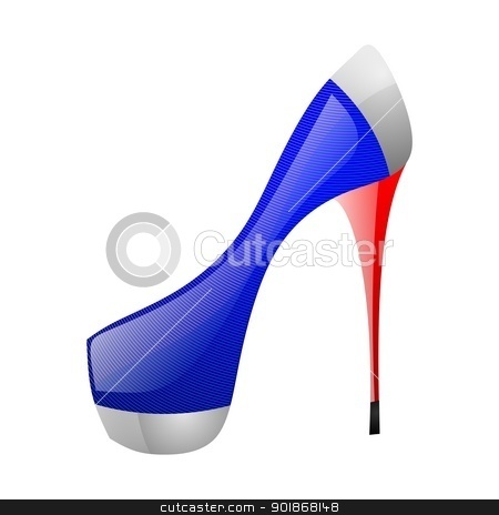 Blue Heel Stock Vector Clipart Design Concept By Rmrlpe