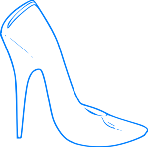 Blue High Heel Clip Art At Clker Com   Vector Clip Art Online Royalty