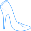 Blue High Heel Clip Art   Outline   Download Vector Clip Art Online