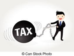 Businessman Tax Concept   Businessman Trying To Destroy Debt