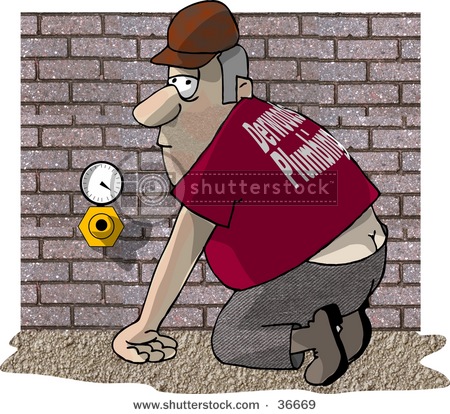 Clipart Illustration Of A Plumbers Crack   Stock Photo