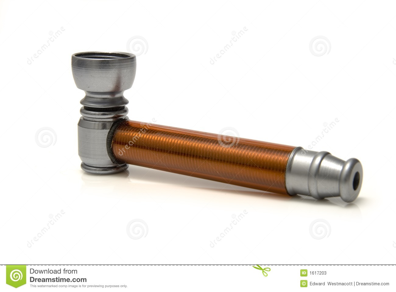 Crack Pipe Isolated On A White Studio Background 