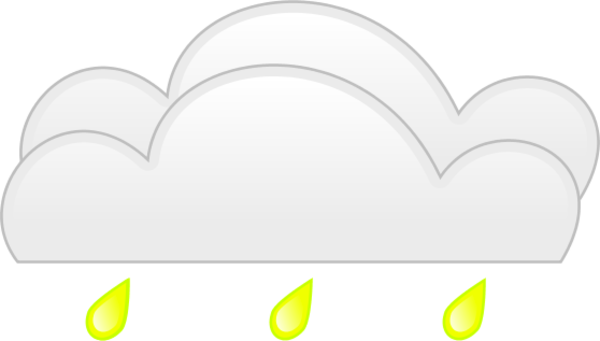Dark Cloud Raining Vector Clip Art