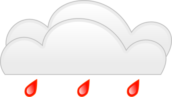 Dark Cloud Raining Vector Clip Art Picture