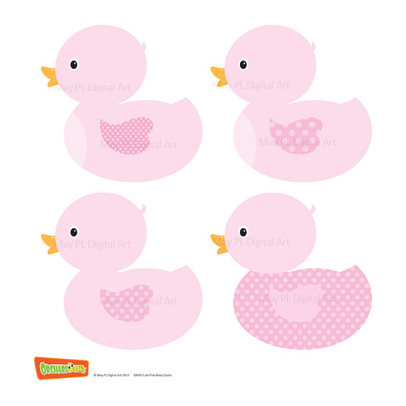Ducklings Baby Nursery Ducks Diy Baby Shower Invitations Pink Clipart    