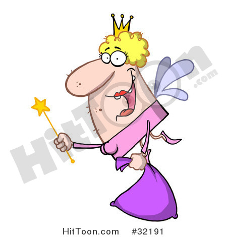 Fairy Clipart  32191  Grinning Blond Fairy Godmother Or Tooth Fairy