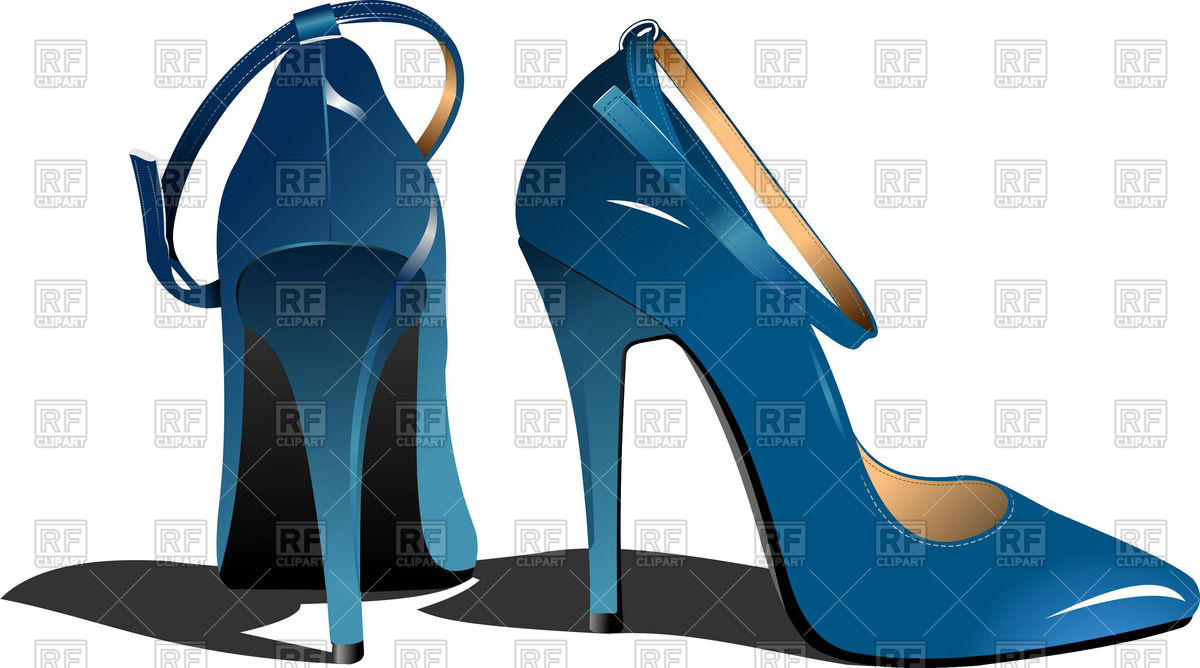 Fashion Blue High Heel Women Shoes 53547 Download Royalty Free