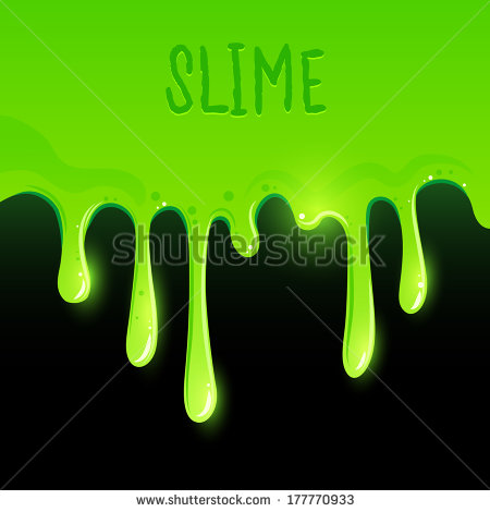 Green Gooey Slime Dripping  Vector Illustration    Stock Vector