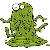 Green Slime Monster   Clipart Graphic