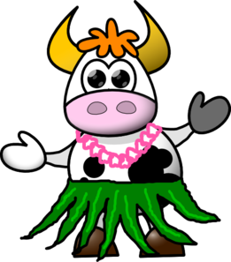 Hula Cow Clip Art At Clker Com   Vector Clip Art Online Royalty Free    