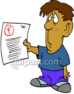     Kid Not Happy With His Low Test Score Royalty Free Clipart Picture