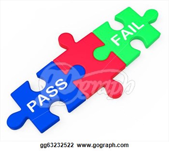 Pass Fail Showing Exam Or Test Results  Clip Art Gg63232522