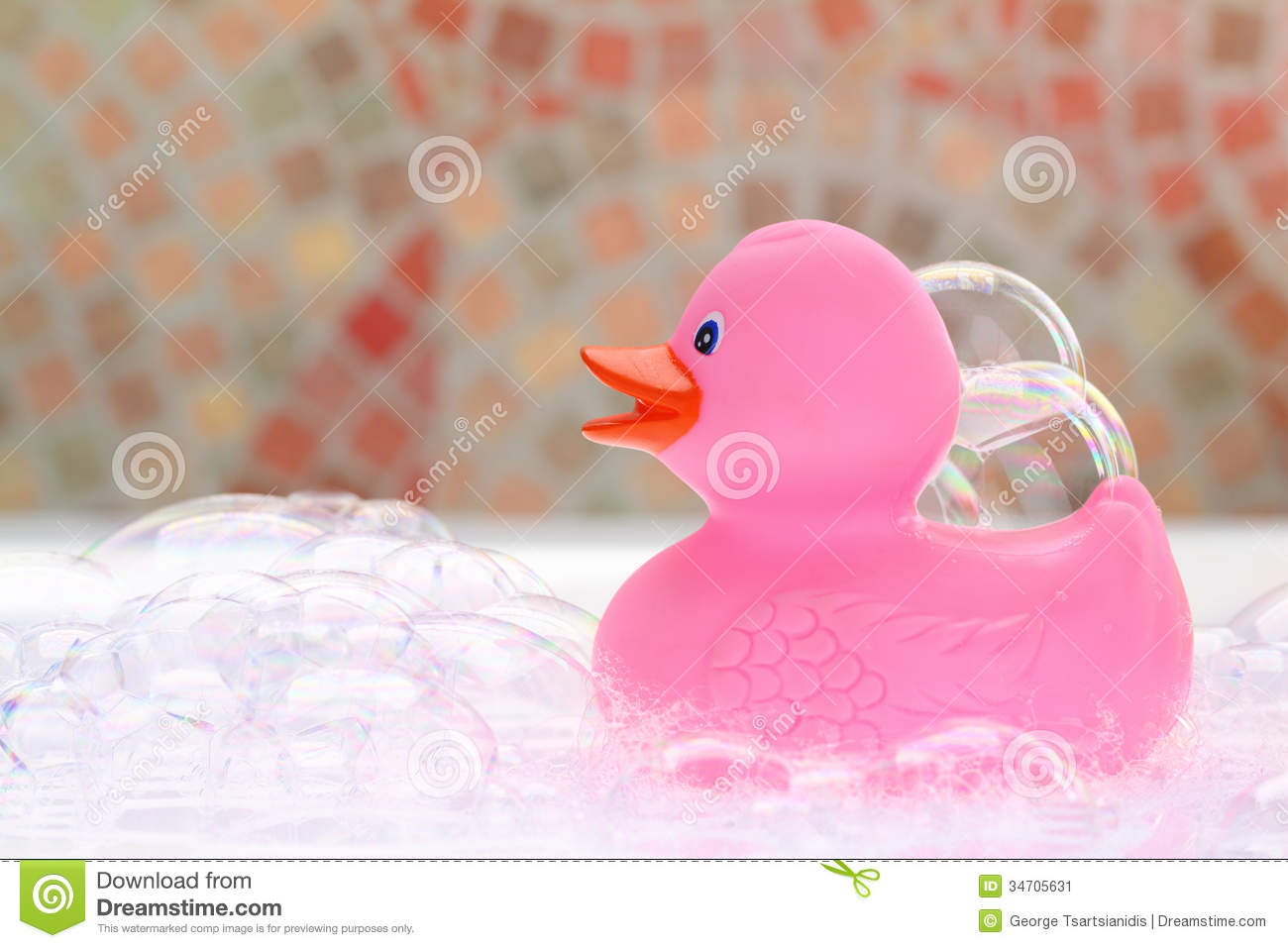 Pink Rubber Duck Stock Image   Image  34705631