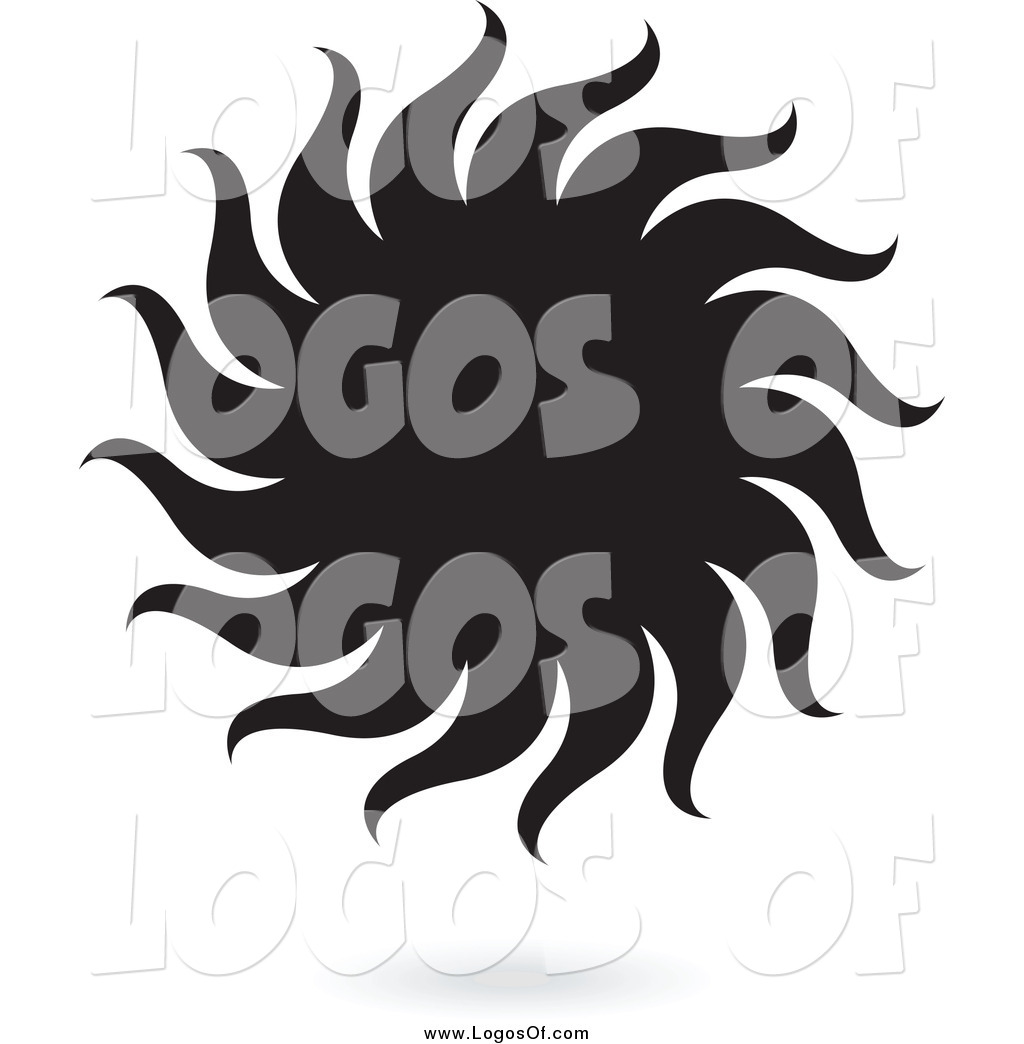Preview  Vector Clipart Of A Black Sun And Shadow Logo By Cidepix