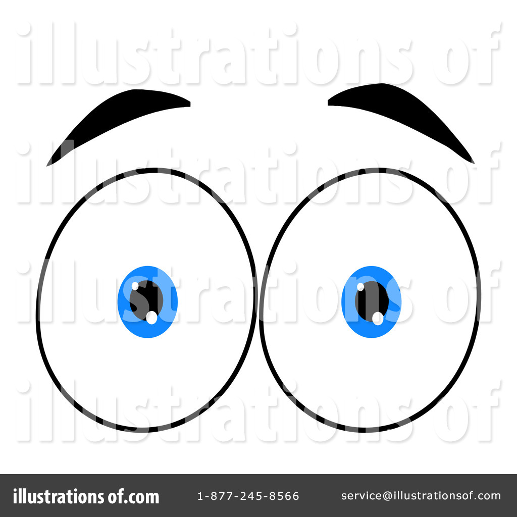 Rf Clipart Illustration Of A Surprised Pair Of Blue Eyes 434727