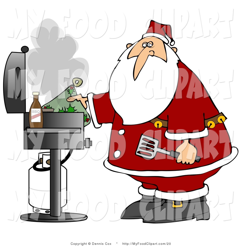 Royalty Free Food Clip Art Of Grilling Santa This Santa