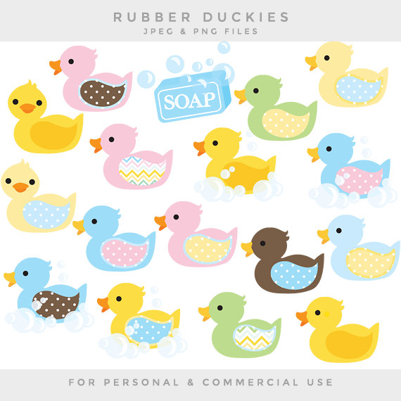 Rubber Ducks Clipart   Nursery Clip Art Duckies Ducky Whimsical Cute    