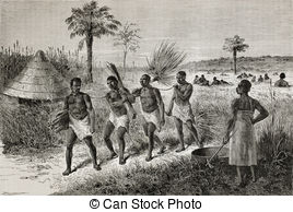 Slaves   Old Illustration Of Slaves In Unyamwezi Region