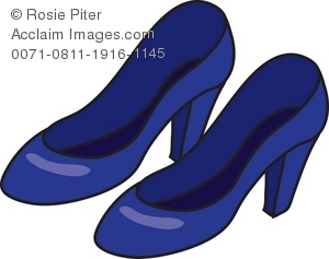 Women S High Heel Shoes   Dark Blue Pumps Royalty Free  Rf  Clip Art    
